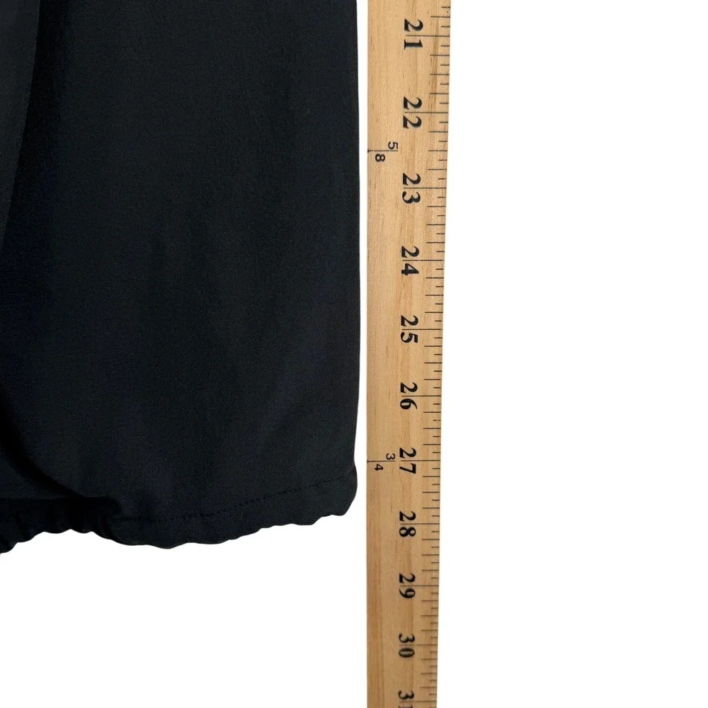 Abercrombie & Fitch Jumpsuit Womens L Black Smocked Waist Bungee Hem Athleisure - Picture 13 of 13